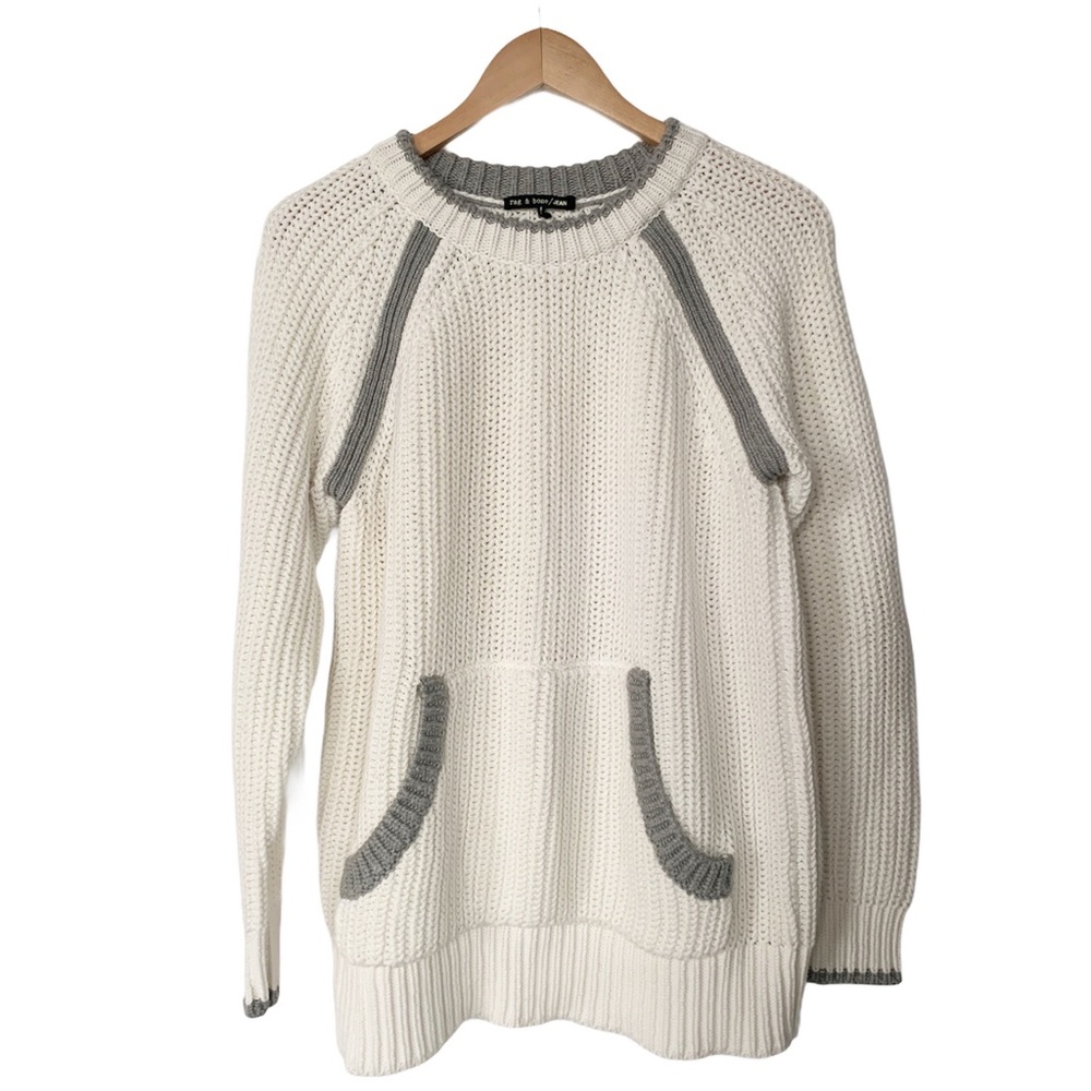 rag & bone Camille knit chunky pocket sweater - Picture 1 of 9